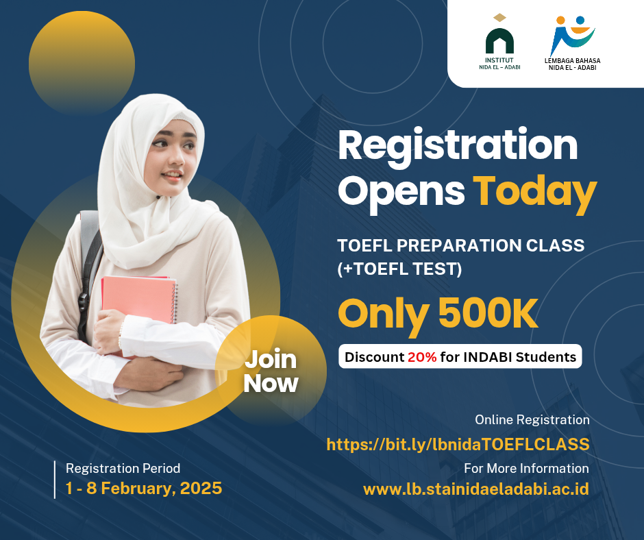 TES TOEFL TELAH DIBUKA!